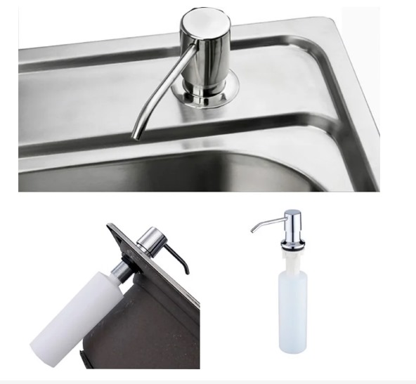 Dispensador Jabón Cocina Aluminio Inoxid